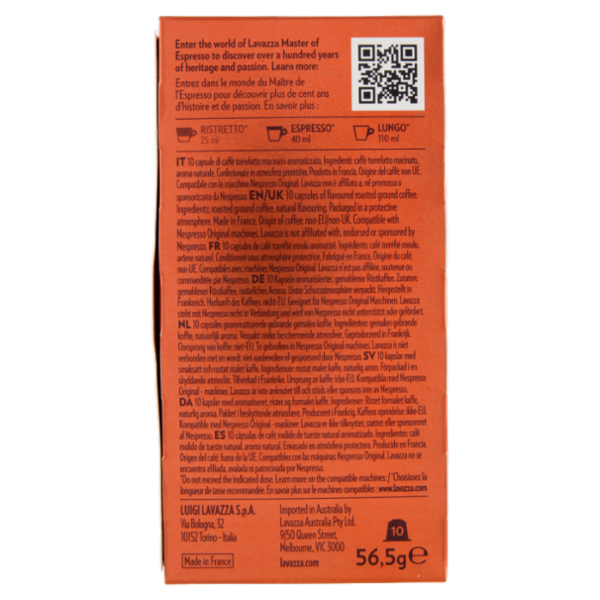 Lavazza espresso Gourmet Caramel Compatible with Nespresso Original Machines 10 Capsule 56,5 g