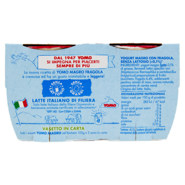 Yomo Zero Grassi Fragola 2 x 125 g