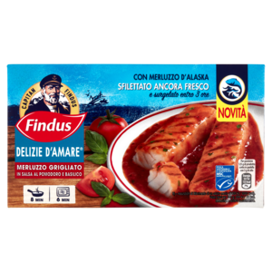 Capitan Findus Delizie D'Amare Merluzzo Grigliato In Salsa Al Pomodoro e Basilico 250 g