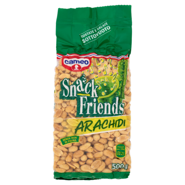 cameo Snack Friends Arachidi Tostate e Salate Sottovuoto 500 g