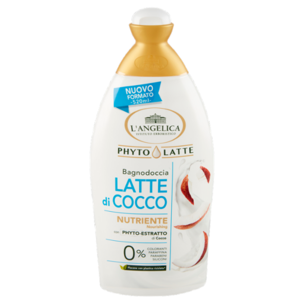 L'Angelica Phyto Latte Bagnodoccia Latte di Cocco Nutriente 520 ml