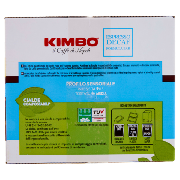 Kimbo Espresso Decaf Formula Bar 50 Cialde Compostabili* 365 g