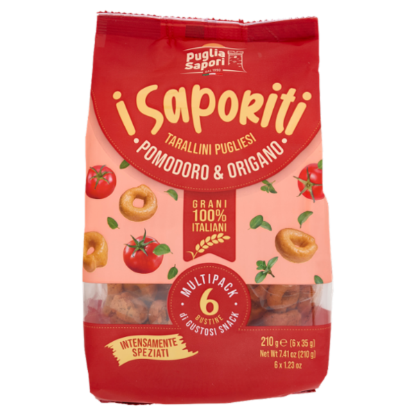 Puglia Sapori I Saporiti Tarallini Pugliesi Pomodoro & Origano 6 x 35 g