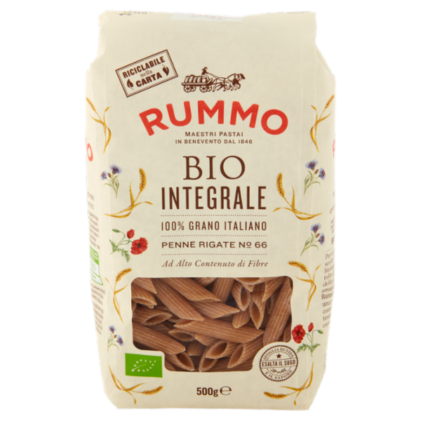 Rummo Bio Integrale Penne Rigate N° 66 500 g