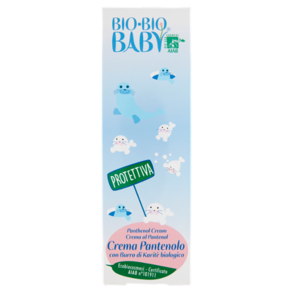 Bio-Bio Baby Crema Pantenolo con Burro di Karitè biologico Protettiva 100 ml