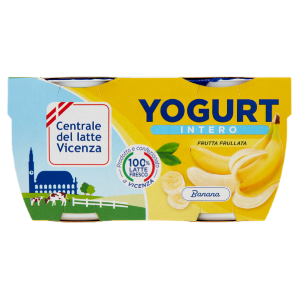 Centrale del latte Vicenza Yogurt Intero Frutta Frullata Banana 2 x 125 g