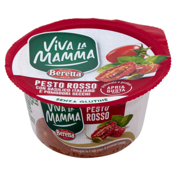 Viva la Mamma Pesto Rosso con Basilico Italiano e Pomodori Secchi 90 g