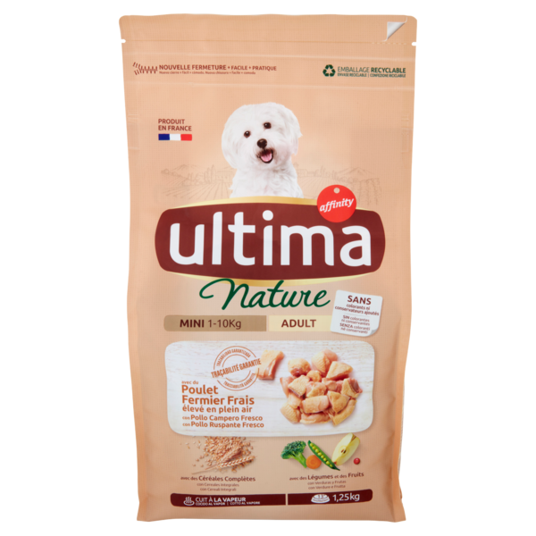 Ultima Nature Dog Mini 1-10kg Adult con Pollo Fresco 1,25 kg