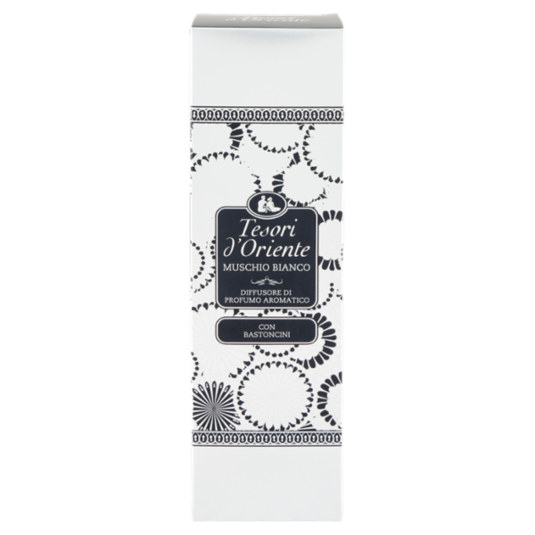 Tesori d'Oriente Muschio Bianco Diffusore di Profumo Aromatico con Bastoncini 200 ml