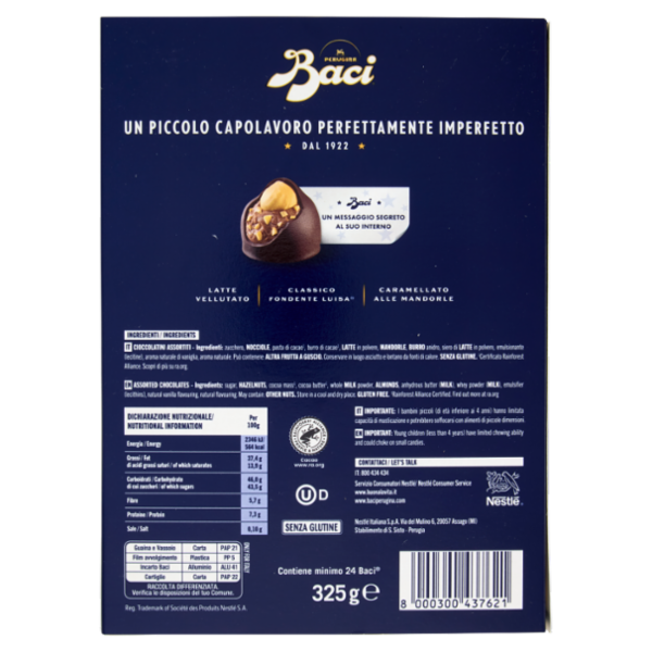BACI PERUGINA Tanti Baci Cioccolatini Assortiti Scatola Regalo Amabile 325g