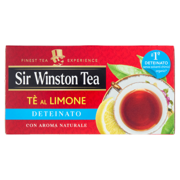 Sir Winston Tea Tè al Limone Deteinato 20 x 1,5 g