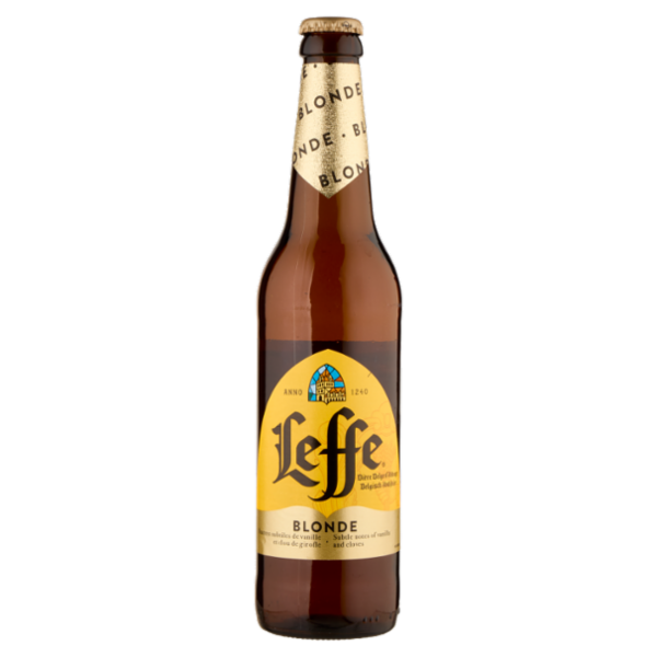 LEFFE Blonde Birra bionda belga d'abbazia doppio malto bottiglia 50cl