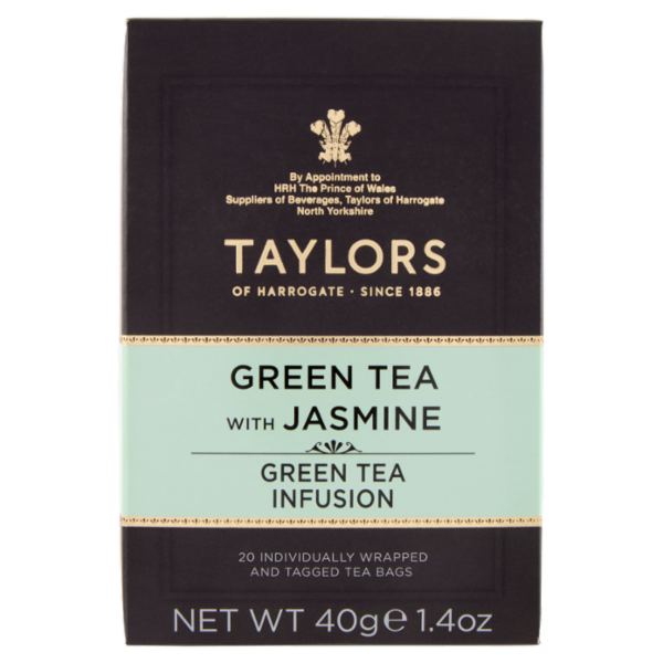 Taylors of Harrogate Green Tea with Jasmine 20 Tea Bags 40 g