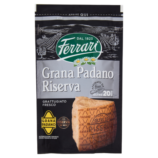 Ferrari Grana Padano Riserva DOP Oltre 20 Mesi Grattugiato Fresco 90 g