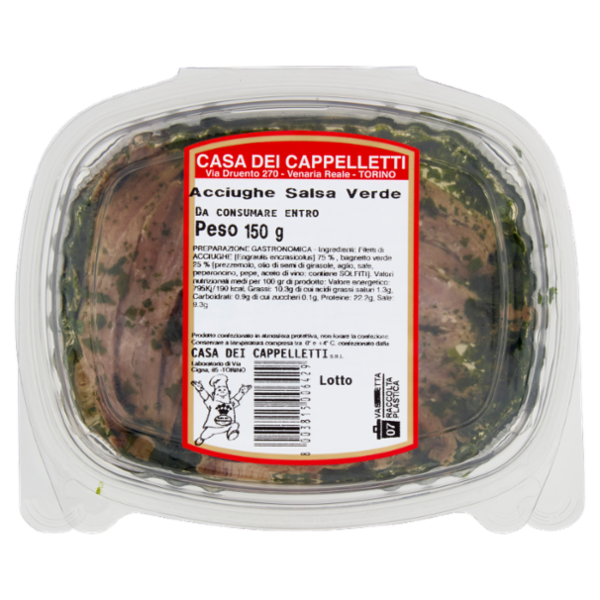 Casa dei Cappelletti Acciughe Salsa Verde 150 g