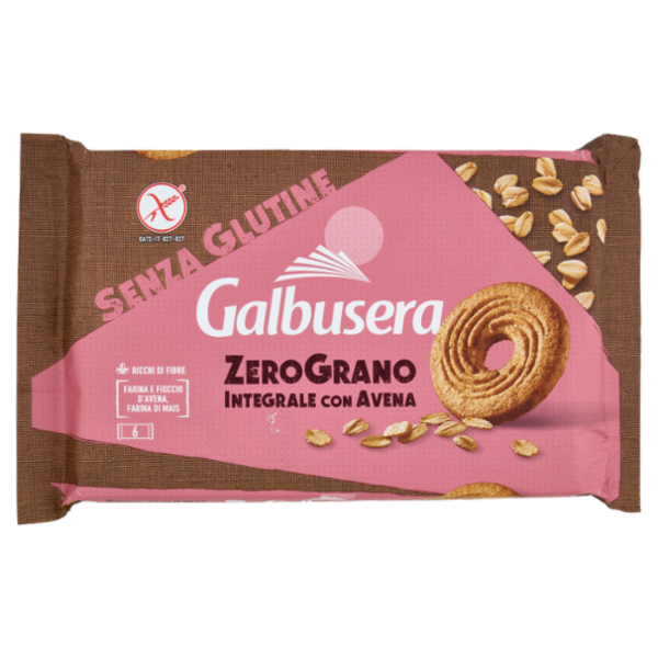 Galbusera ZeroGrano Integrale con Avena Senza Glutine 220 g (6 monoporzioni)