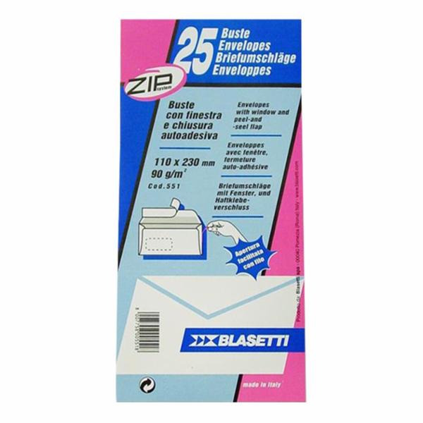 Blasetti 25 Buste con Chiusura Biadesiva