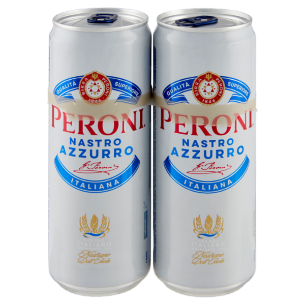 Peroni Nastro Azzurro Birra Lattina 2 x 33