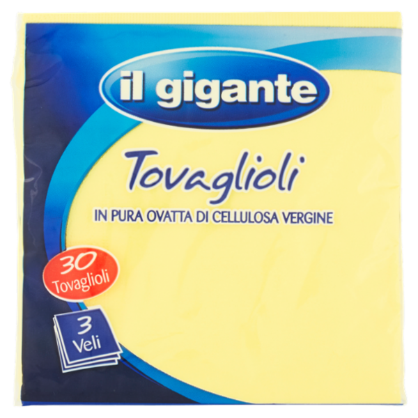 IL GIGANTE Tovaglioli gialli 3 veli 30 pz