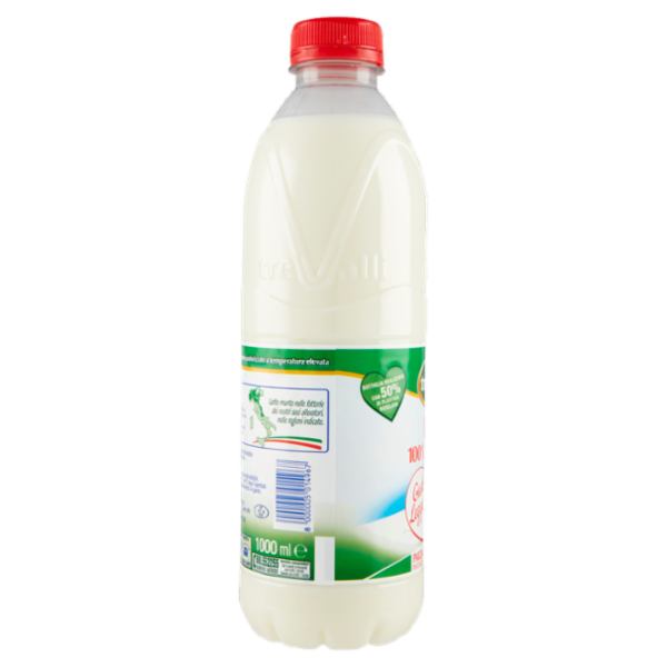 treValli Latte Parzialmente Scremato Pastorizzato a Temperatura Elevata 1000 ml