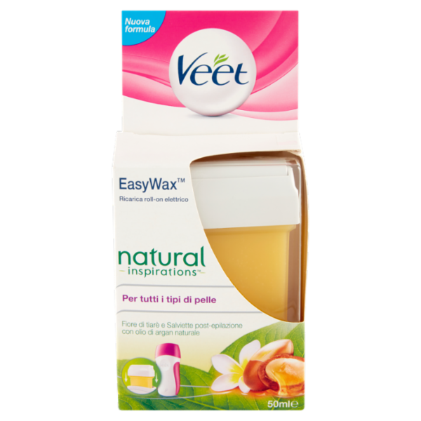 Veet Ricarica Roll-On Natural Inspirations Fiore Tiarè & Argan Oil - 50 ml