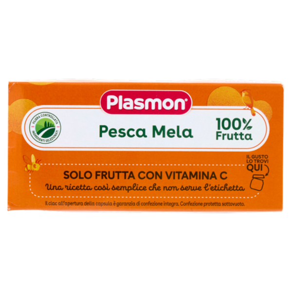 Plasmon Omogeneizzato Pesca Mela 2 x 80 g
