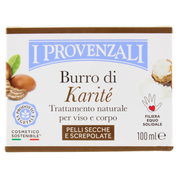 I Provenzali Burro di Karité Trattamento naturale per viso e corpo Pelli Secche e Screpolate 100 ml