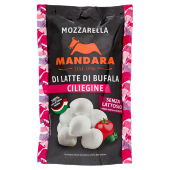 Mandara Mozzarella Di Latte Di Bufala Ciliegine Senza Lattosio 100 g