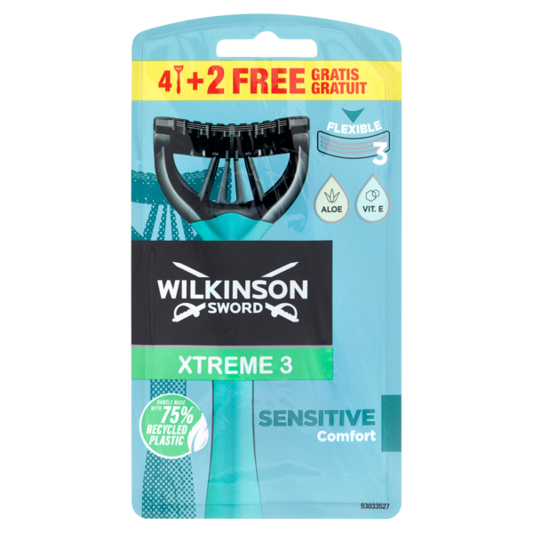 Wilkinson Sword Rasoio usa&getta Xtreme 3 Sensitive 4+2 pz