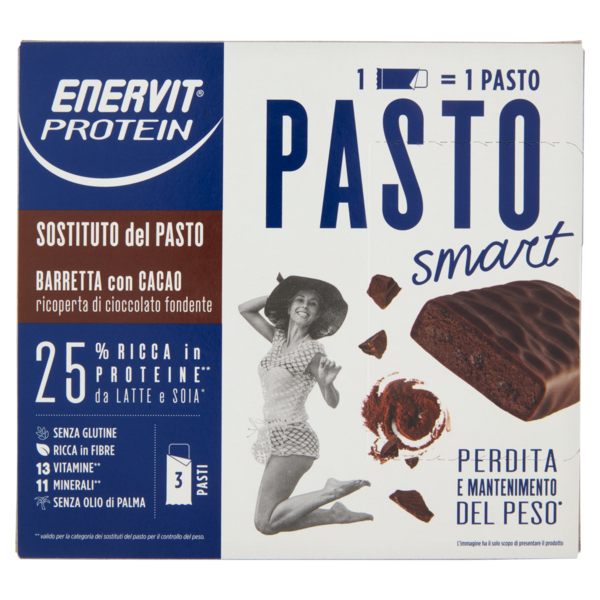 Enervit Protein Pasto smart Barretta con Cacao 3 x 58 g
