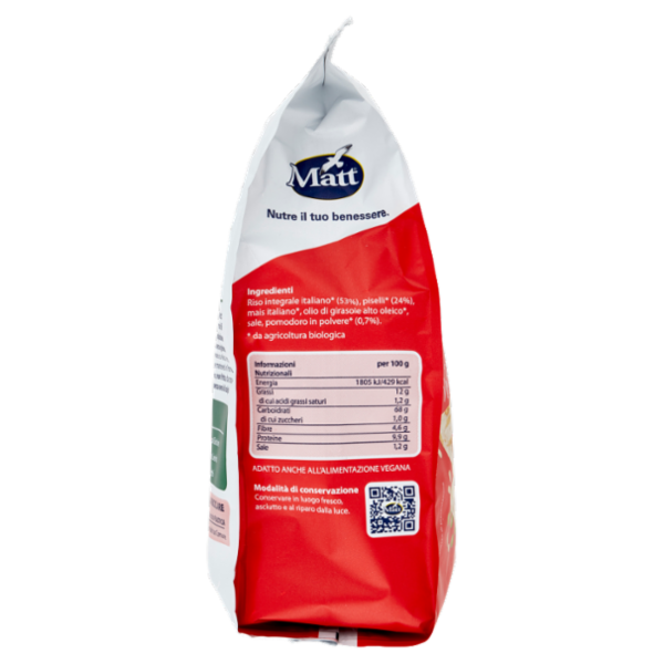 Matt SfizioSì Bio Snack di Riso, Pomodoro e Piselli 60 g