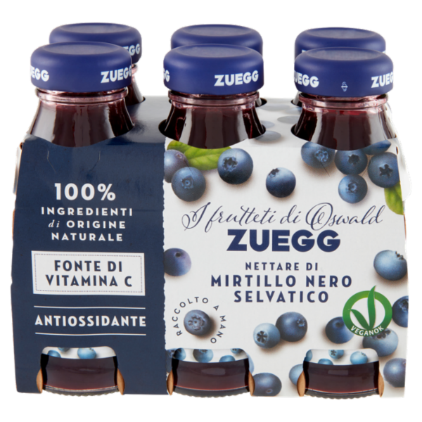 Zuegg I frutteti di Oswald Zuegg Nettare di Mirtillo Nero Selvatico 6 x 125 ml
