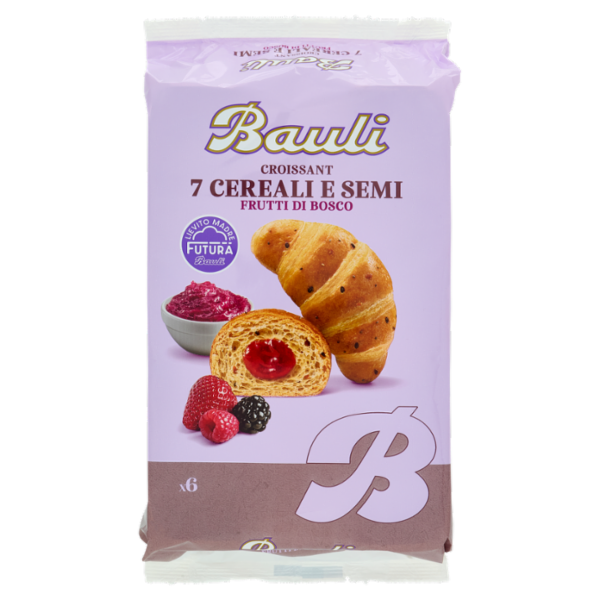 Bauli Croissant 7 Cereali e Semi Frutti di Bosco 6 x 45 g