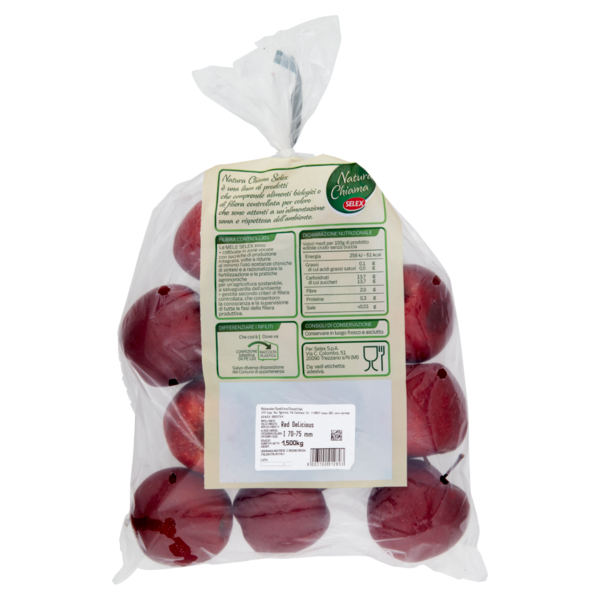 Selex Natura Chiama Mele Red Delicius Calibro 70/75 1,5 kg