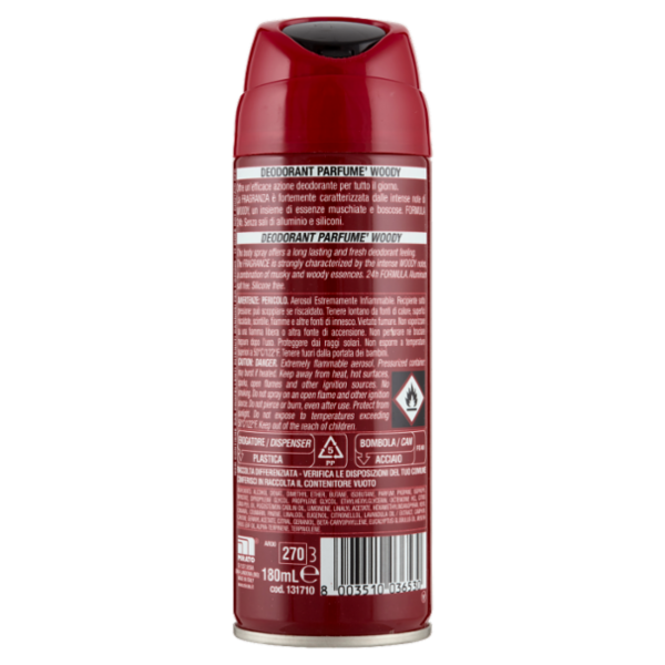 Intesa Pour Homme Deodorant Parfumé Woody Body Spray 180 mL