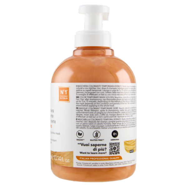Alama Professional S.O.S. Color & Go Maschera nutriente e colorante Dorato 300 ml
