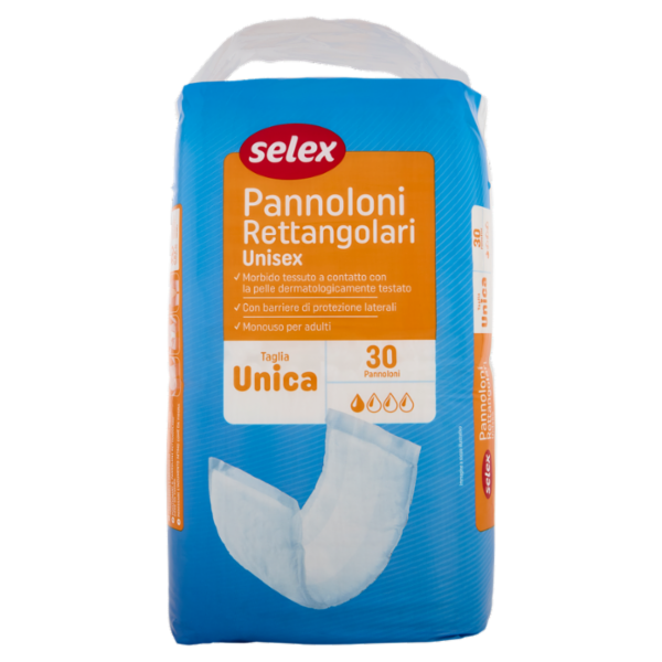 Selex Pannoloni Rettangolari Unisex con Barriere Taglia Unica 30 pezzi