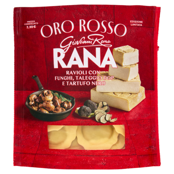 Giovanni Rana Oro Rosso Ravioli con Funghi, Taleggio DOP e Tartufo Nero 250 g