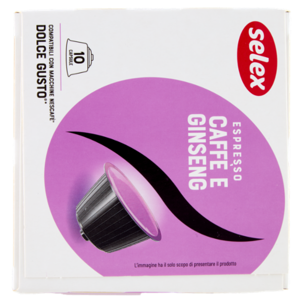 Selex Caffè e Ginseng Espresso in Capsule Compatibili Dolce Gusto 10 pezzi