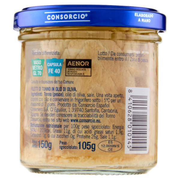 Consorcio Filetti di Tonno in Olio di Oliva 150 g