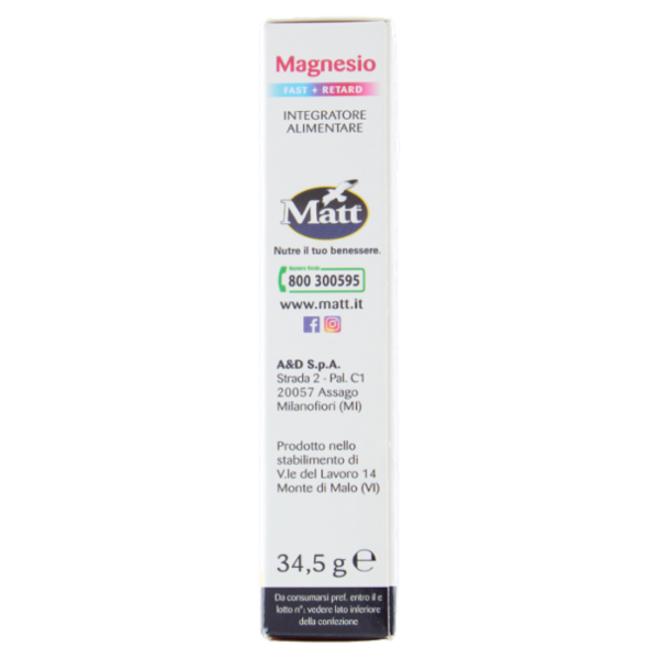 Matt Benessere Magnesio Fast + Retard 30 compresse 34,5 g