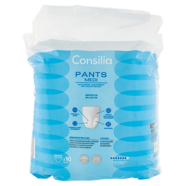 Consilia Mutandine Assorbenti Pants Misura Medium 10 pezzi