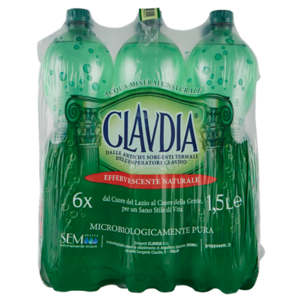 Clavdia Effervescente Naturale 6 x 1,5 L
