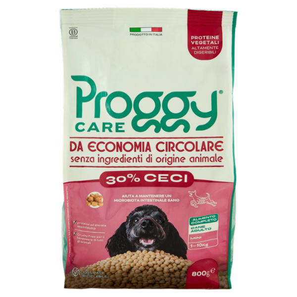 Poggy Care 30% Ceci Alimento Completo Cane Adulto Mini 1-10Kg 800 g