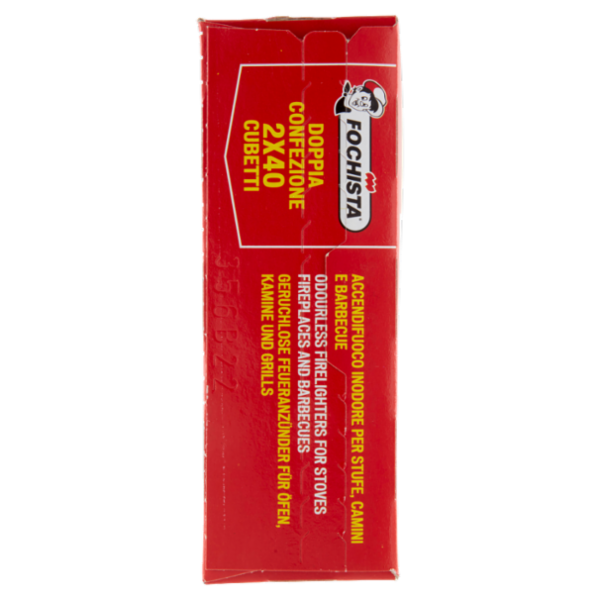 Fochista Accendifuoco Formula Inodore Premium Quality per Stufe, Camini e Barbecue 2 x 40 pz