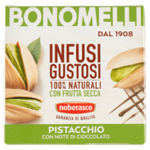 Bonomelli Infusi Gustosi 100% Naturali Pistacchio Con Note Di Cioccolato 10 Filtri 20 g