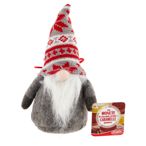 dolfin Gnomo con Monete di cioccolato al latte e Caramelle gommose 50 g