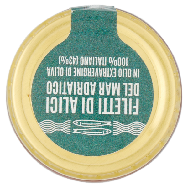 Assaggi e paesaggi Filetti Alici Mar Adriatico in Olio Extravergine Oliva 100% Italiano (43%) 90 g