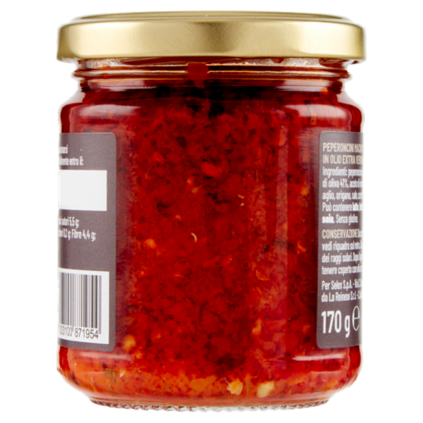 Selex Saper di Sapori Peperoncini Macinati in Olio Extra Vergine di Oliva 170 g