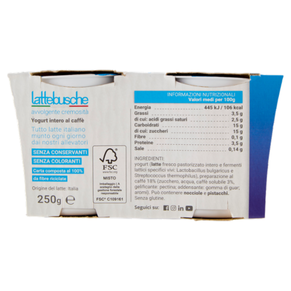 lattebusche yogurt Caffè 2 x 125 g